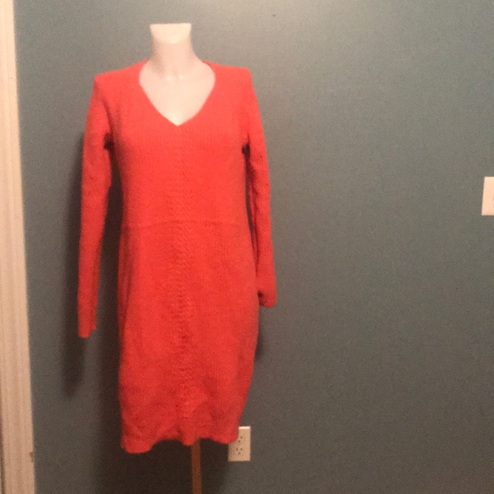 An. Taylor Coral Sweater Dress
